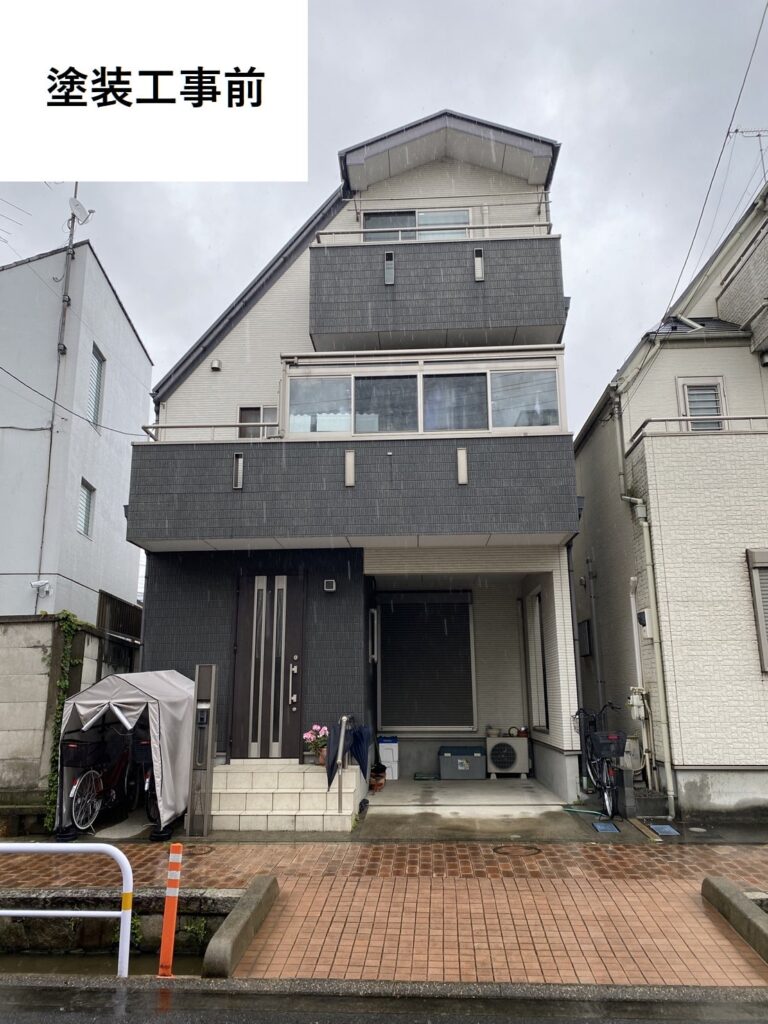東京都葛飾区　屋根外壁塗装工事前