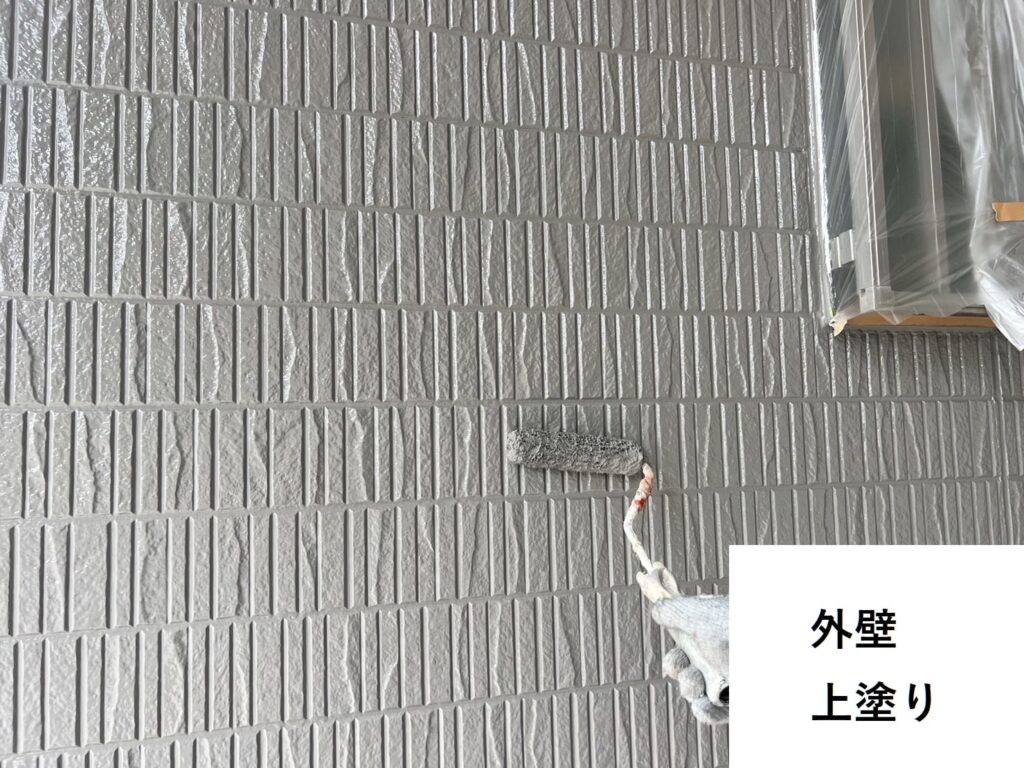 東京都葛飾区　外壁塗装　上塗り