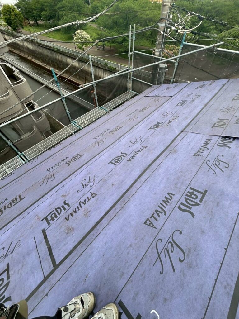 東京都練馬区＿防水シート設置