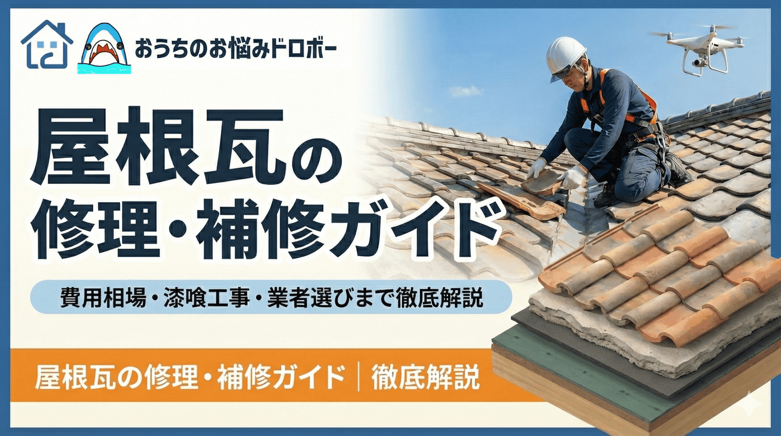 屋根瓦の修理・補修ガイド！費用相場から漆喰工事、業者選びまで徹底解説